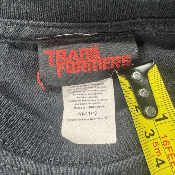 Y2K 2000s Kids Transformers Movie Promotional T Shirt Black Size Youth XL - Picture 7 of 10